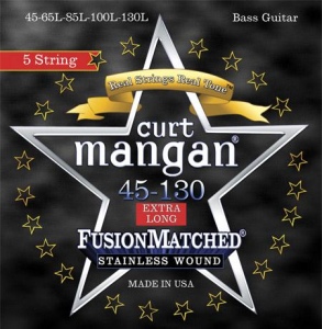 CURT MANGAN 45-130 Stainless Wound 5-String Set струны для бас-гитары