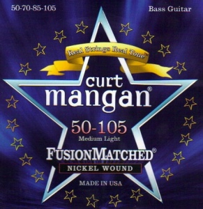 CURT MANGAN 50-105 Nickel Wound Medium light Set струны для бас-гитары