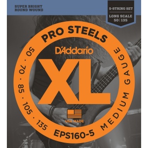 D`ADDARIO EPS160 ProSteels Комплект струн для бас-гитары, Medium, 50-105, Long Scale