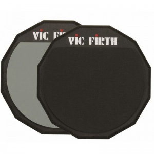 VIC FIRTH PAD6D пэд двухсторонний тренировочный 15см, два вида покрытия (жесткий и мягкий)