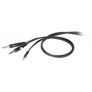 Die HARD DHG545LU3 - Проф. аудио кабель, стерео мини 3,5мм джек <->2х джек6.3мм , длина 3м