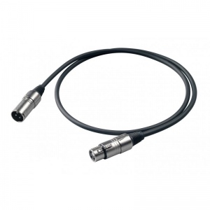 Proel BULK250LU1 - Микрофонный кабель, XLR папа <->XLR мама, длина - 1 m