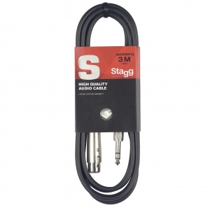 STAGG SAC3PSXF DL микрофонный шнур XLR - стерео джек 1/4".