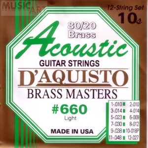 D`Aquisto 660L струны для акустической 12ти струнной гитары