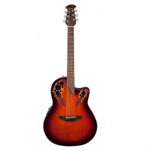 OVATION CE44-1 Celebrity Elite Mid Cutaway Sunburst электроакустическая гитара с вырезом