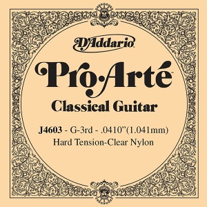 D`ADDARIO J4603 Pro-Arte Отдельная 3-я струна для классической гитары, нейлон, сильное натяжение