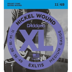 D`ADDARIO EXL115 XL NICKEL WOUND струны для электрогитары  11-49
