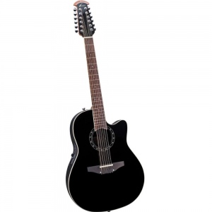OVATION 2751AX-5 Standard Balladeer Deep Contour Cutaway 12-String Black 12-струнная гитара