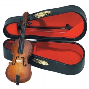 GEWA 980610 Miniature Instrument Cello  сувенир виолончель, дерево, 11 см, с футляром и смычком