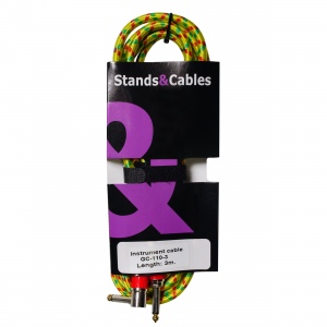 STANDS & CABLES GC-110-3 Инструментальный кабель в тканевой оплетке 3 метра