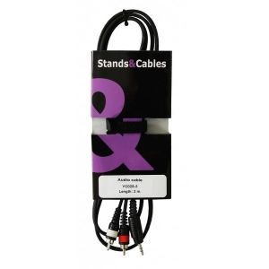 STANDS & CABLES YC-028-3 - кабель распаянный мини-Jack 3,5мм стерео - 2xRCA