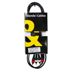 STANDS & CABLES DUL-002-1.8 Аудио кабель 1,8 метра 2xRCA - 2xRCA