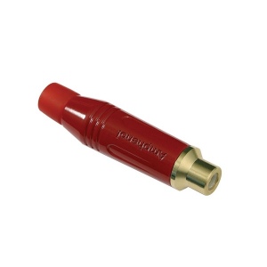 Amphenol ACJR-RED Кабельный разъем RCA, M серия, Мама, Цветной, Красный, Позолоченные контакты