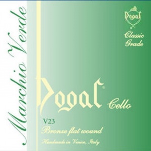 Dogal Marchio Verde V23 Струны для виолончели 4/4 на стальной основе с плоской бронзовой обмоткой