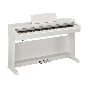 Yamaha YDP-164WH - клавинова 88 клавиш GH3, 10 тембров, 192 полифония, 3 педали, крышка клавиатуры