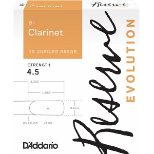 Rico DCE1045 Reserve Evolution Трость для кларнета Bb, размер 4.5