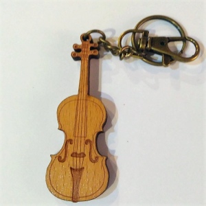 Rin HY-B007 Брелок сувенирный скрипка, дерево