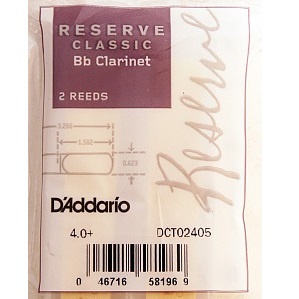 Rico DCT02405 Reserve Classic Трости для кларнета Bb, размер 4.0+, 2шт.