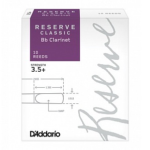 Rico DCT10355 Reserve Classic Трость для кларнета Bb, размер 3.5+