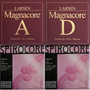 Larsen Magnacore / Thomastik Wolfram смешанный комплект струн для виолончели