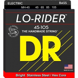 DR MH-45 Lo-Rider Комплект струн для бас-гитары, сталь, Medium, 45-105