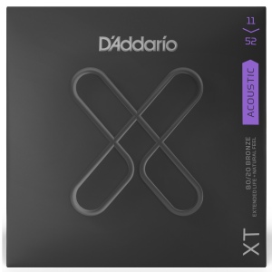 D`Addario XTABR1152 струны для акустической гитары, бронза 80/20, 11-52, с покрытием