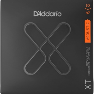 D`Addario XTABR1047 струны для акустической гитары, бронза 80/20, 10-47, с покрытием
