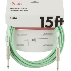 FENDER 15` OR INST CABLE SFG инструментальный кабель, зеленый, длина 15` (4,6 м)
