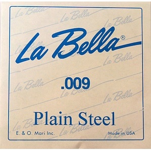 La Bella PS009 Отдельная стальная струна без оплетки диамером 0,009