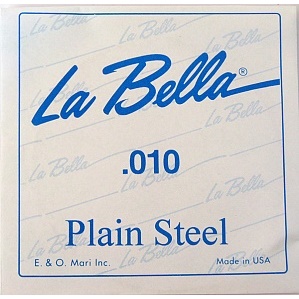 La Bella PS010 Отдельная стальная струна без оплетки диамером 0,010