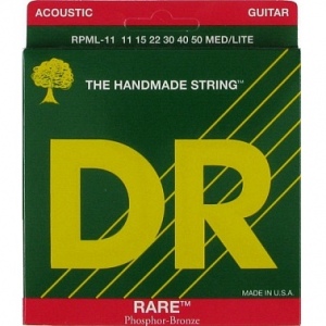 DR RPML-11 Rare Комплект струн для акустической гитары, фосфорная бронза, 11-50