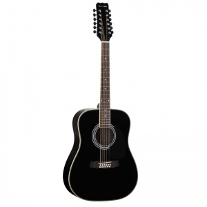 MARTINEZ W-1212/BK 12-струнная акустическая гитара, цвет черный