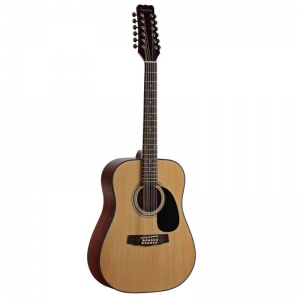 MARTINEZ W-1212/N 12-струнная акустическая гитара, цвет натуральный