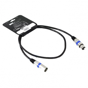 Invotone ACM1101/BK - Микрофонный кабель, XLR <-> XLR длина 1 м (черный)