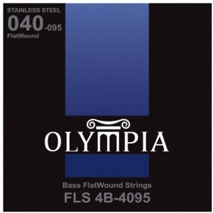 Olympia FLS4B4095 струны для бас гитары, плоская навивка