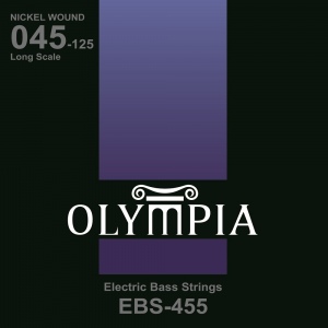 Olympia EBS455 комплект струн Nickel Wound Long Scale для 5-стр. бас-гитары с удлиненной мензурой