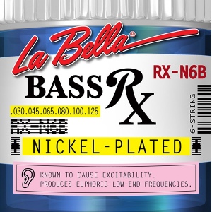 La Bella RX-N6B RX – Nickel Комплект струн для 6-струнной бас-гитары, никелированные, 30-125
