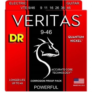 DR VTE-9/46 струны для электрогитары с технологией Coated Core, Light to Medium (9-46)