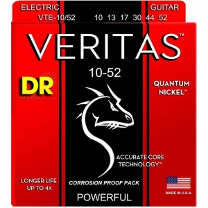 DR VTE-10/52 струны для электрогитары с технологией Coated Core, Light to Medium (10-52)