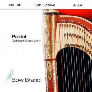 Bow Brand Pedal Wires Tarnish Resistant Стальная струна с обмоткой ля 6-й октавы для концертной арфы