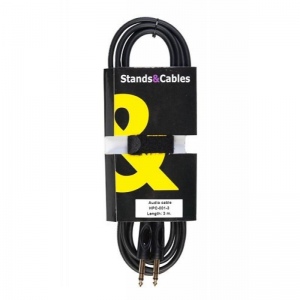 STANDS & CABLES HPC-001-3 Спикерный кабель, стерео Jack 6,3мм папа - стерео Jack 6,3мм папа