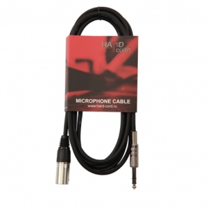 HardCord MCS-30 микрофонный кабель XLR(M)-Jack mono 6,3mm  3m