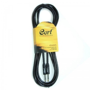 CORT CA-525 BK гитарный кабель 4,5 м, черный, снижает шумовые помехи
