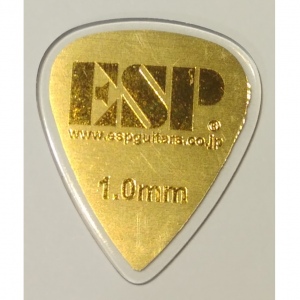 ESP PT-HL10 Gold медиатор с логотипом ESP, золотой, толщина 1,0 мм