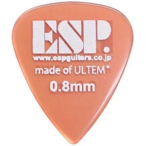 ESP PT-PSU08 Orange оранжевый, 0,8 мм, Ultem медиатор с логотипом ESP
