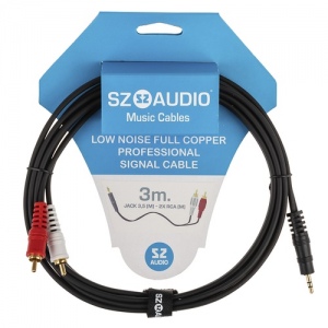 SZ-Audio Jack 3,5 - 2X RCA 3m Аудио кабель Y-типа. Длина 3 м.