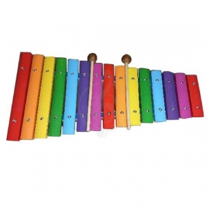 Музыка Детям MD-KSC-15P Ксилофон 15 нот, с резонатором, цветной, До, тонировка