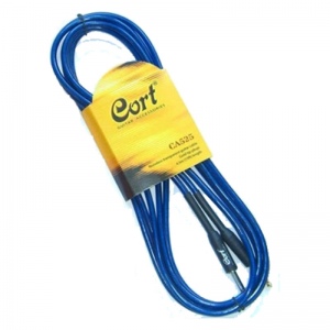CORT CA-525 BL гитарный кабель 4,5 м, синий, снижает шумовые помехи