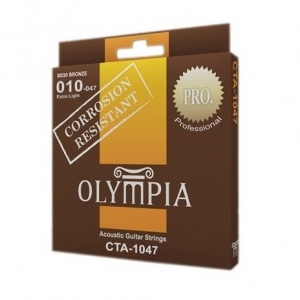 Olympia CTA1047 струны для акустической гитары 80/20 Bronze с защитным покрытием, 10-47