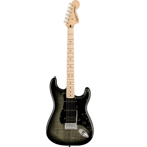 FENDER SQUIER Affinity 2021 Stratocaster FMT HSS MN Black Burst электрогитара, цвет черный берст